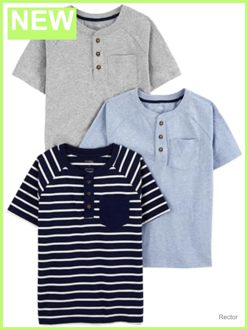 Baby Boys 3-Pack Short-Sleeve Tee Shirts Tagless Neck Playful Prints